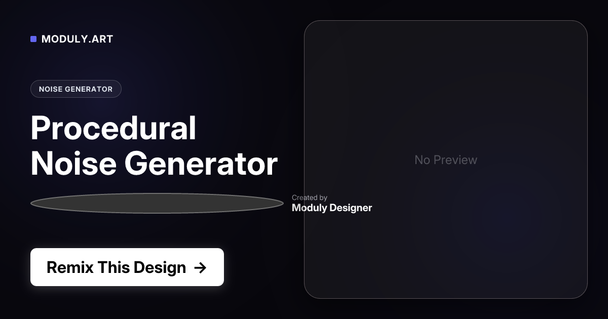 Procedural Noise Generator - Free Online Tool | Moduly