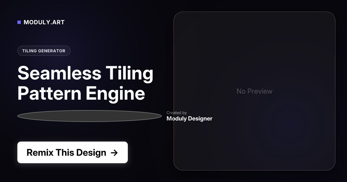 Seamless Tiling Pattern Engine - Free Online Tool | Moduly
